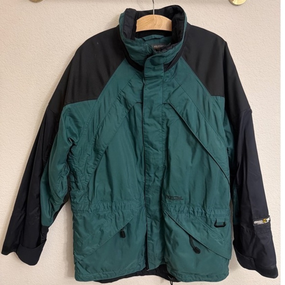 Pacific Trail Storm Tech Performance Jacket Mens Large Green Black Waterproof L